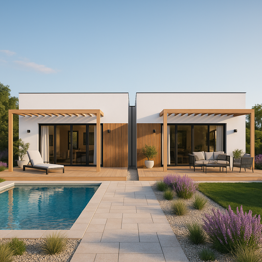 Adosados modernos con porche y piscina en Cebreros